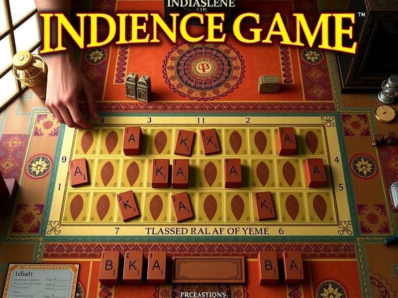 Sequence board game setup with cards and chips on a wooden table