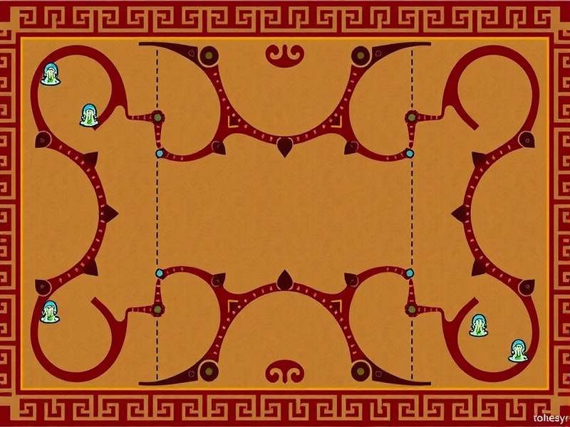 Sequence board game setup for 8 players showing teams and cards