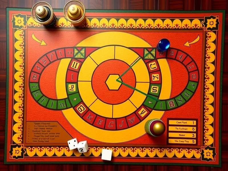 Sequence board game setup with cards and chips on playing board