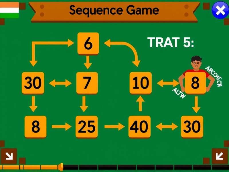 Sequence game board setup with cards and chips