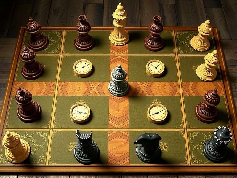 Sequence game board setup with cards and chips