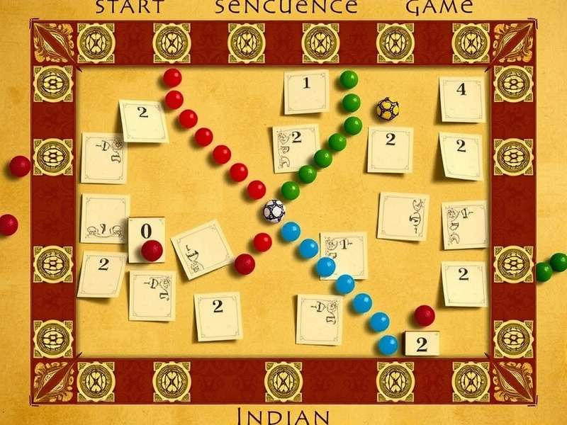 Sequence board game setup with cards and chips