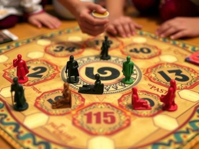 Sequence board game setup with cards and chips on the green felt board