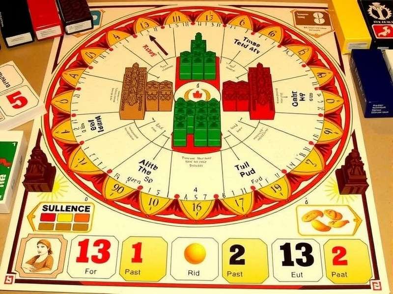 Sequence board game setup with cards and chips in progress