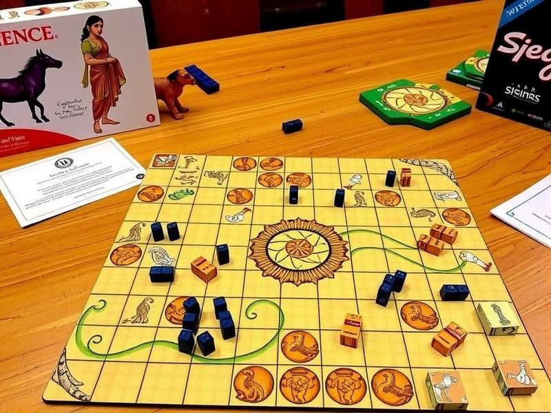 Sequence board game being played by an Indian family during Diwali celebrations