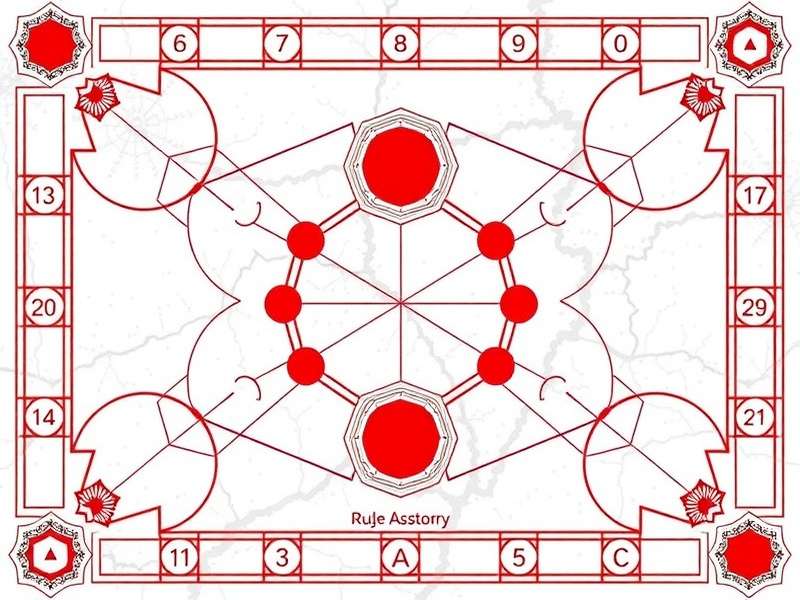 Sequence Board Game Setup with Cards and Chips
