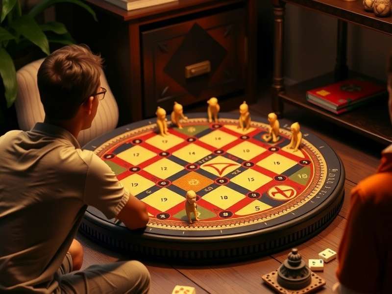 A competitive Sequence board game in progress, showing cards, chips, and focused players