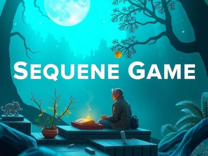 Sequence Board Game setup with cards and chips on a wooden table