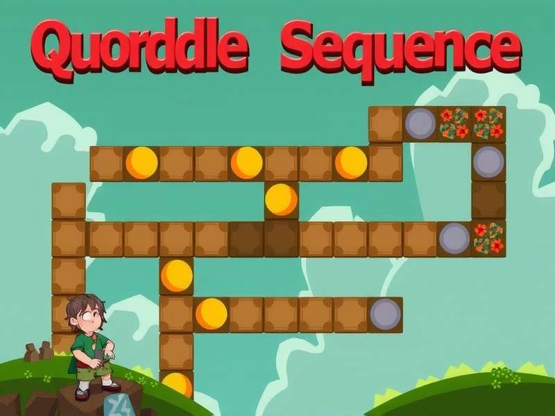 Quordle Sequence board game setup with cards and chips