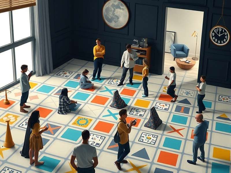 Giant Sequence Board Game being played by a group of friends in India