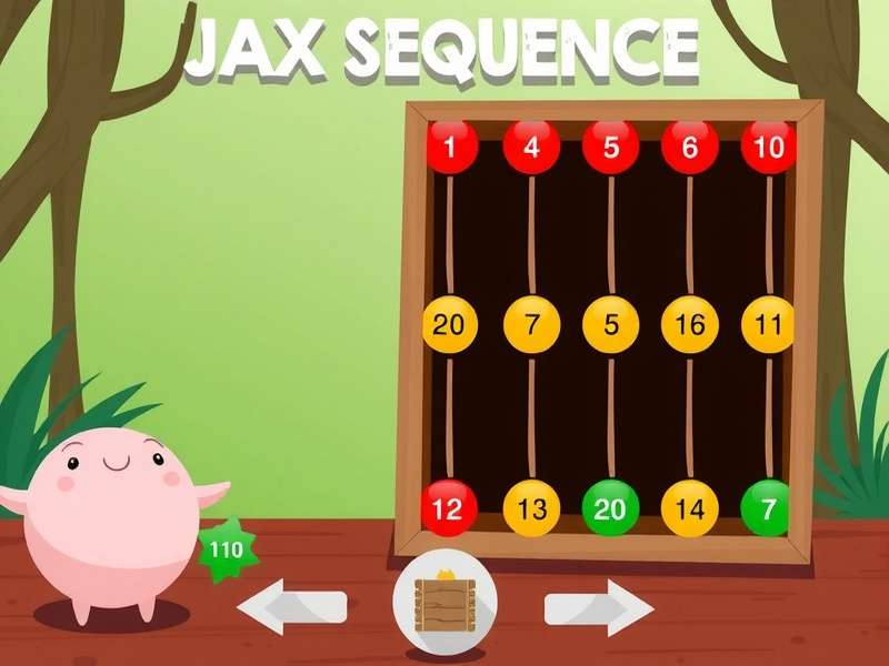 Jax Sequence For Kids Board Game layout with colorful tokens and board