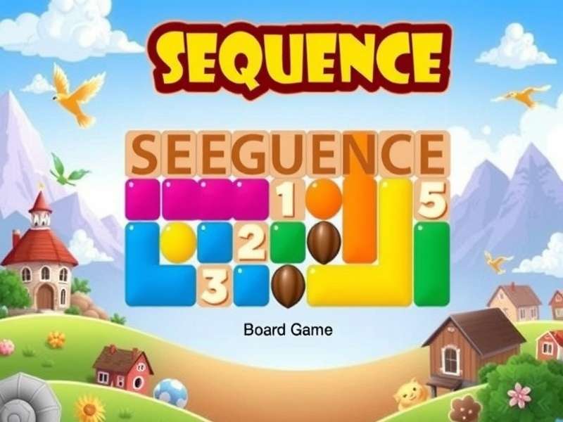 Jumbo Sequence Board Game - large format board game for family fun