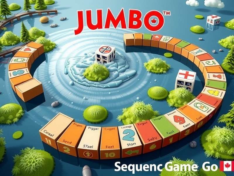 Jumbo Sequence Board Game Canada – family playing Sequence on a large board in a Canadian living room