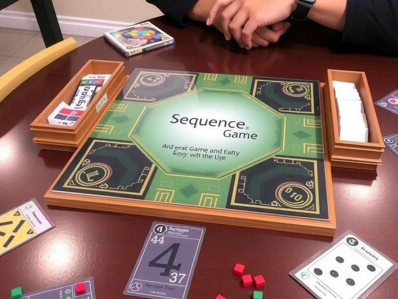Sequence board game tricks – pro players demonstrating chip placement strategy on a game board