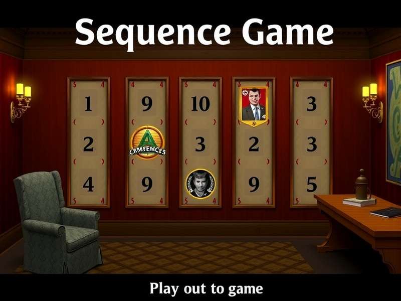 Sequence board game setup with cards and chips on a wooden table