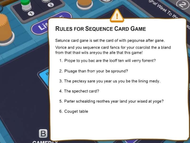 Sequence card and board game setup with chips and playing cards spread across the board